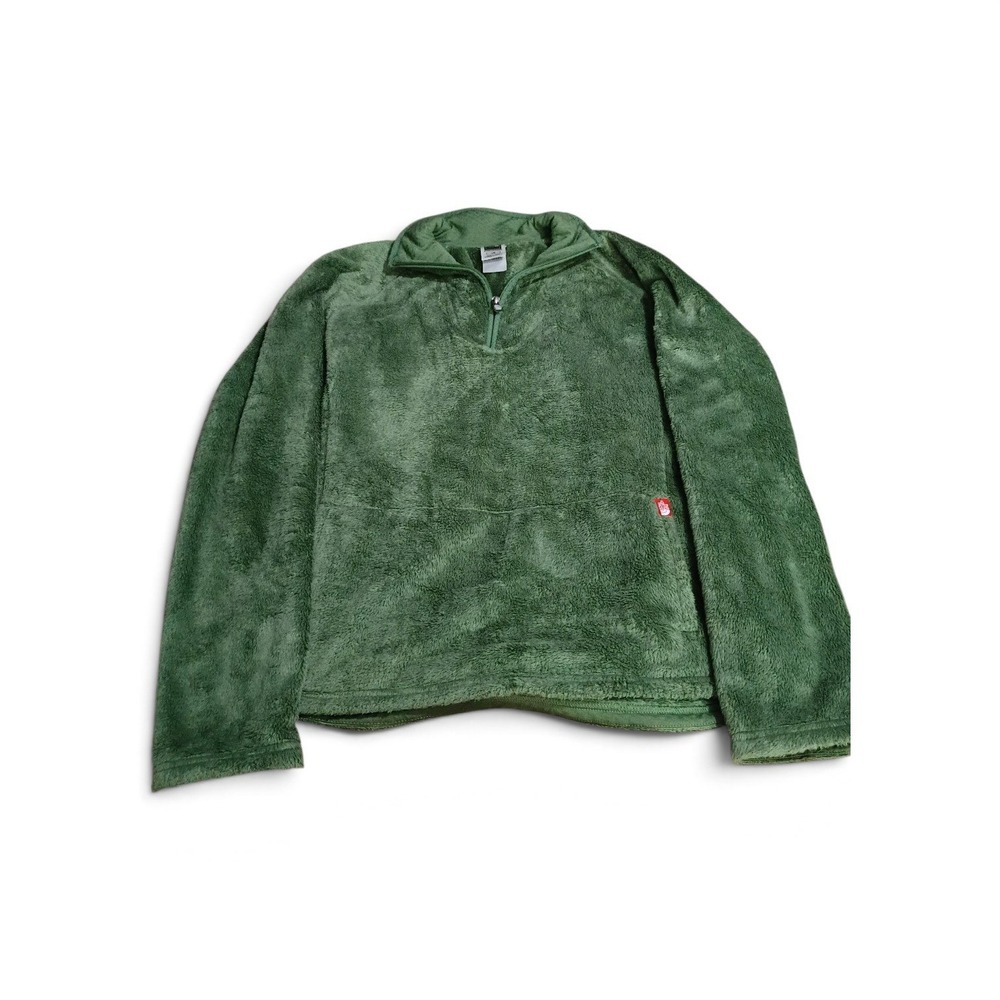 The North Face Osito Quarter Zip Fleece Pullover Green Womens Large L/G